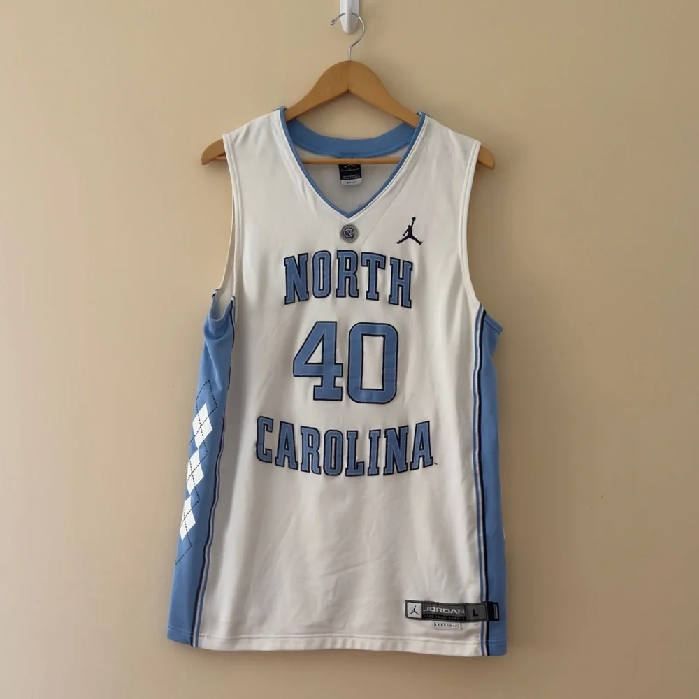 2007-09 North Carolina Tar Heels Copeland #40 Air Jordan Jersey (Home) Sz _Large